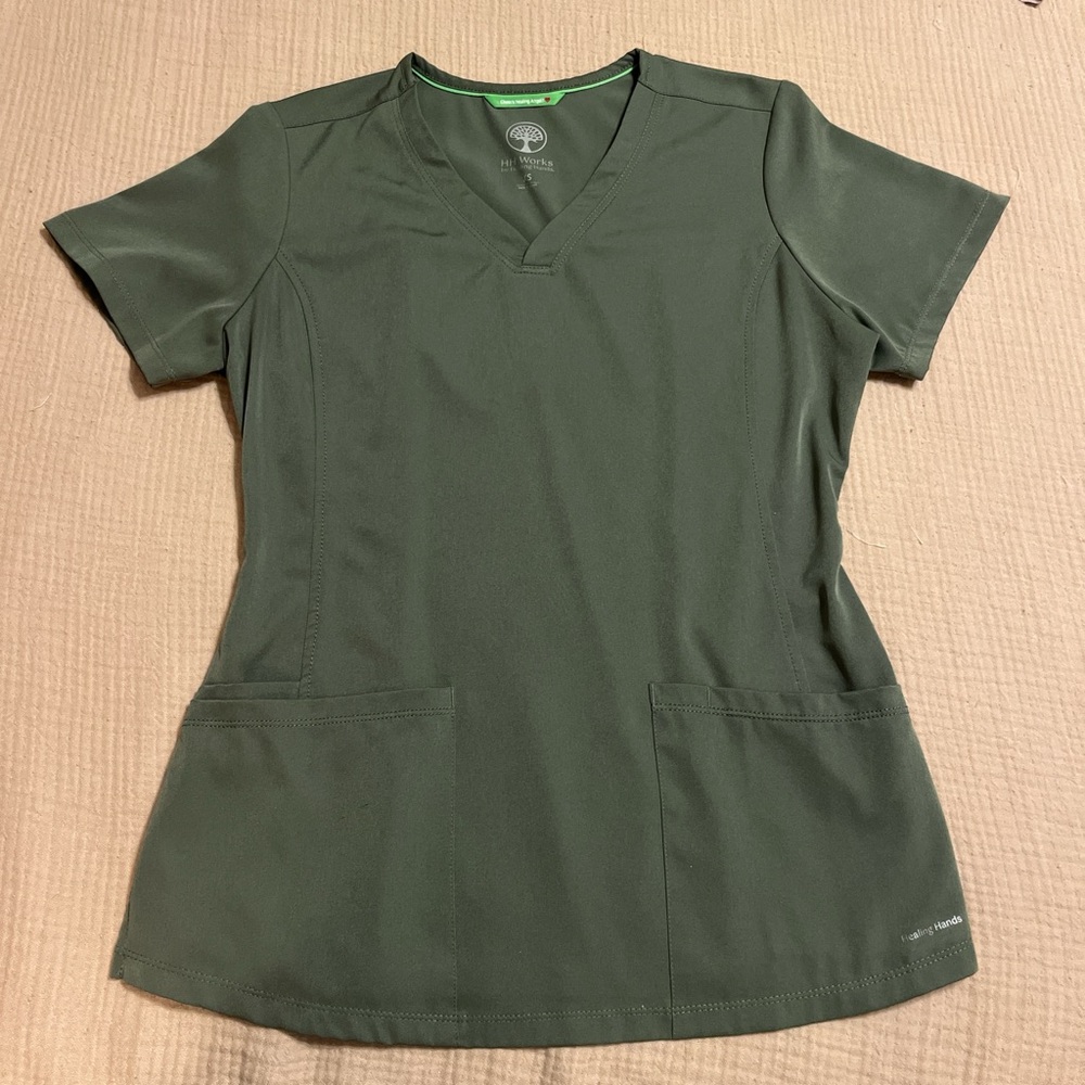 Healing Hands Fitted Green Short Sleeve Tee